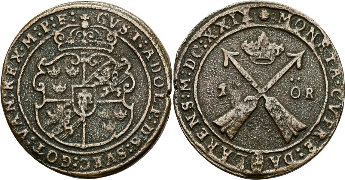 GUSTAV II ADOLF (1611-1632). Öre 1629