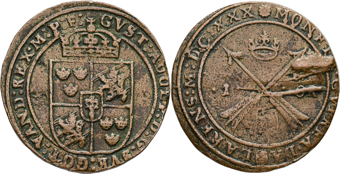 GUSTAV II ADOLF (1611-1632). Öre 1630