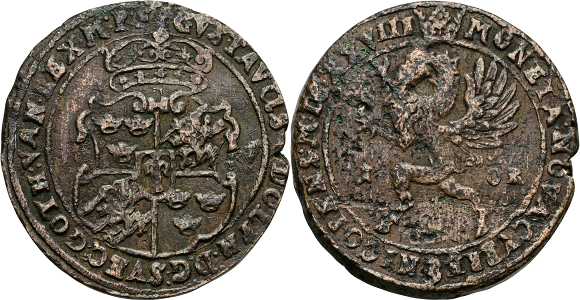 GUSTAV II ADOLF (1611-1632). Öre 1628