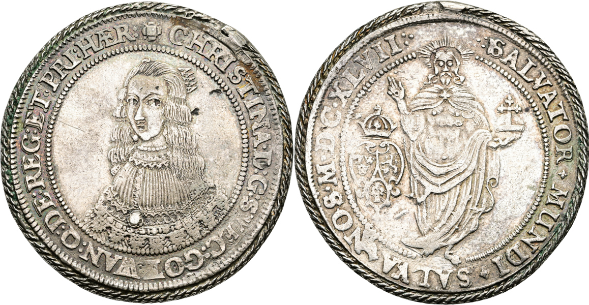 KRISTINA (1632-1654). Riksdaler 1647