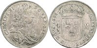 KARL XI (1660-1697). 4 mark 1688