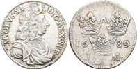 KARL XI (1660-1697). Mark 1689