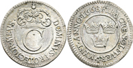 KARL XI (1660-1697). 4 öre 1668