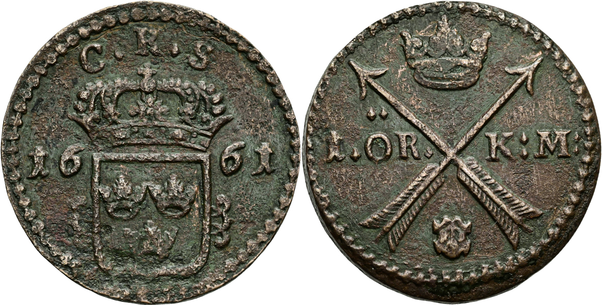 KARL XI (1660-1697). Öre KM 1661