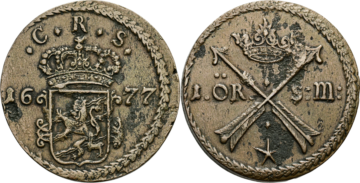 KARL XI (1660-1697). Öre SM 1677