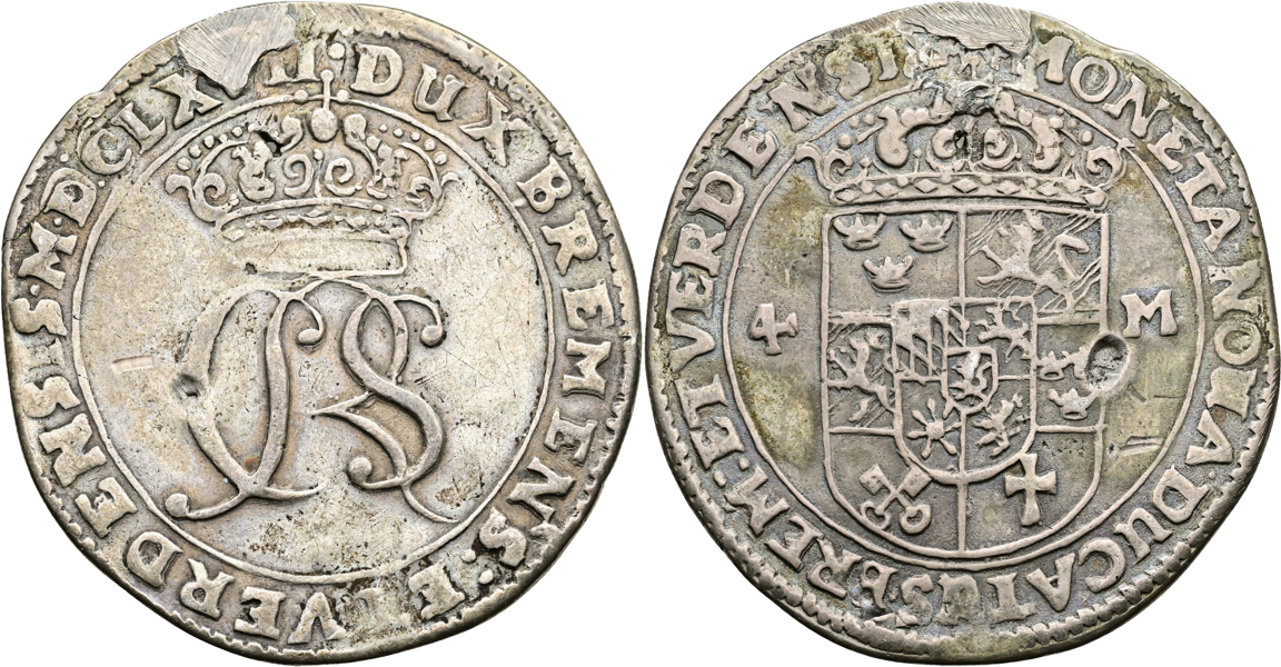 KARL XI (1660-1697). 4 mark 1667