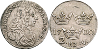KARL XII (1697-1718). 2 mark 1700