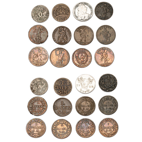 KARL XII (1697-1718). Lot of 12
