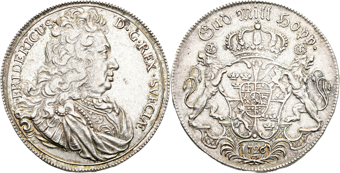 FREDRIK (1720-1751). Riksdaler 1726