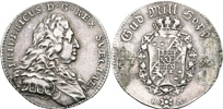 FREDRIK (1720-1751). 1/4 riksdaler 1750