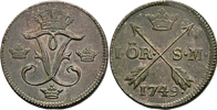FREDRIK (1720-1751). Öre SM 1749