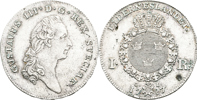 GUSTAV III (1771-1792). Riksdaler 1787