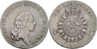 GUSTAV IV ADOLF (1792-1809). Riksdaler 1796
