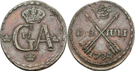 GUSTAV IV ADOLF (1792-1809). 1/2 skilling 1794