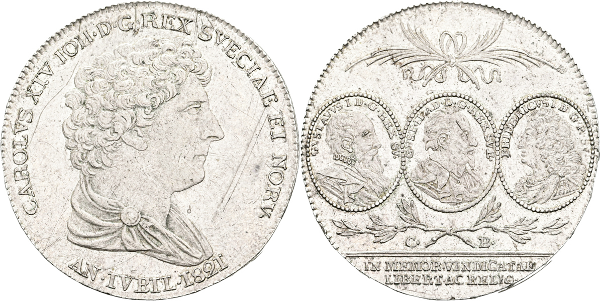 KARL XIV JOHAN (1818-1844). Riksdaler 1821