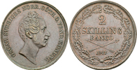 OSKAR I (1844-1859). 2 skilling banco 1847