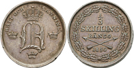 OSKAR I (1844-1859). 1/3 skilling banco 1850