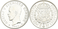 GUSTAV V (1907-1950). 2 kronor 1913