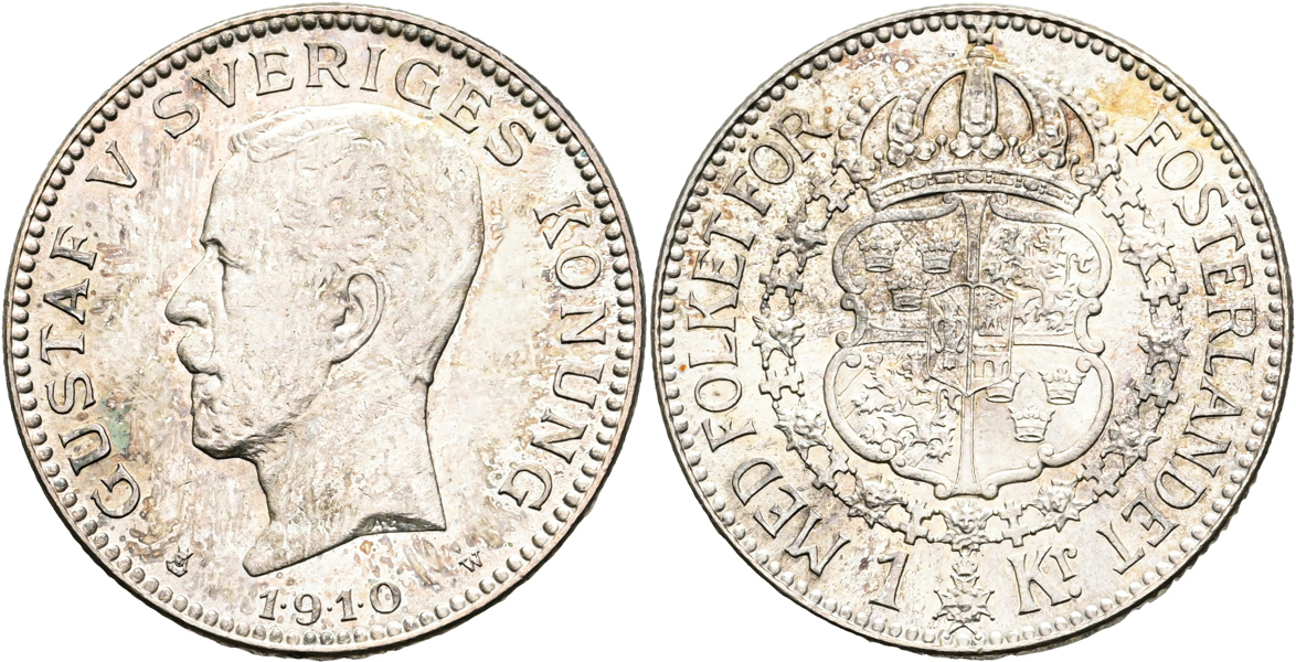 GUSTAV V (1907-1950). Krona 1910