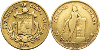 COSTA RICA. 1/2 escudo 1850