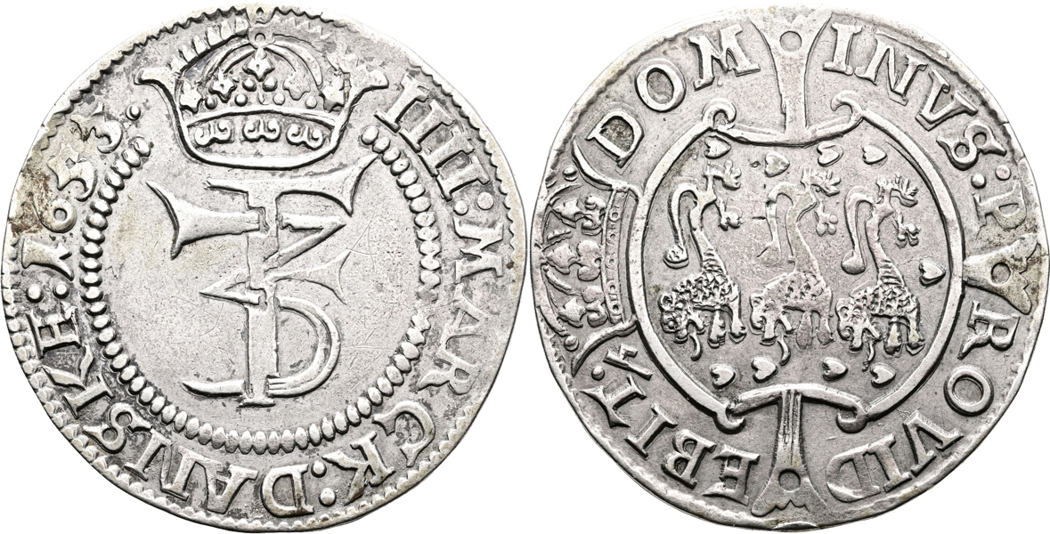 DANMARK/DENMARK. Krone 1653