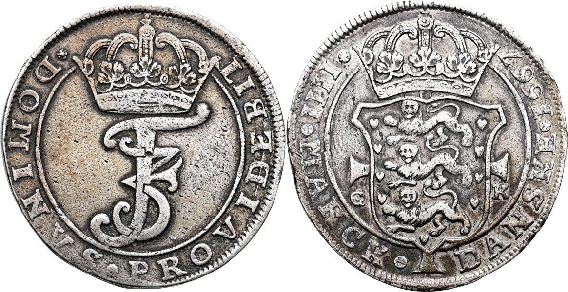 DANMARK/DENMARK. Krone 1667