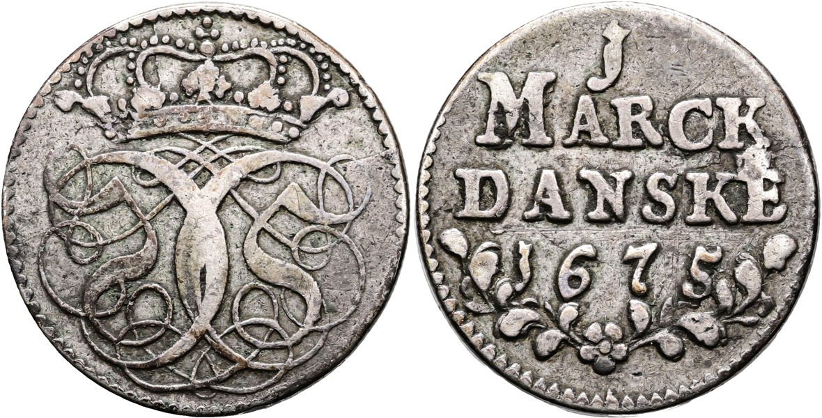 DANMARK/DENMARK. Mark 1675