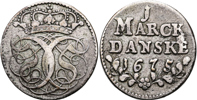 DANMARK/DENMARK. Mark 1675