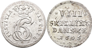 DANMARK/DENMARK. 8 skilling 1695