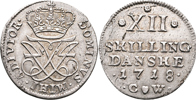 DANMARK/DENMARK. 12 skilling 1718