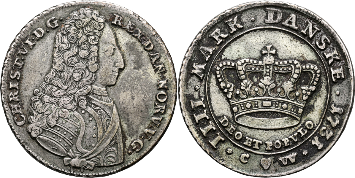 DANMARK/DENMARK. Krone 1731