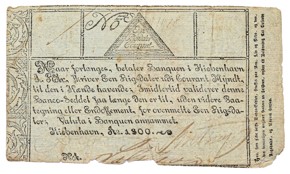 DANMARK/DENMARK. Rigsdaler courant 1800
