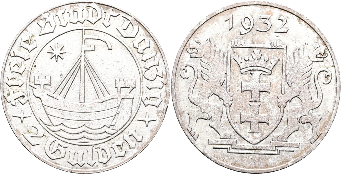 DANZIG. 2 gulden 1932