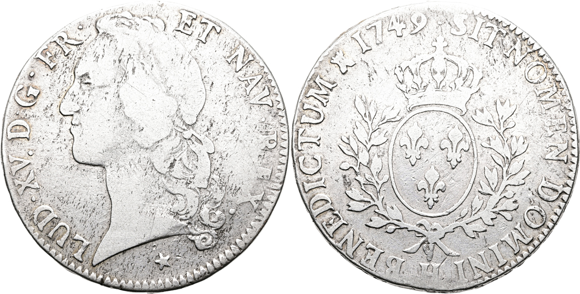 FRANKRIKE/FRANCE. Ecu 1749