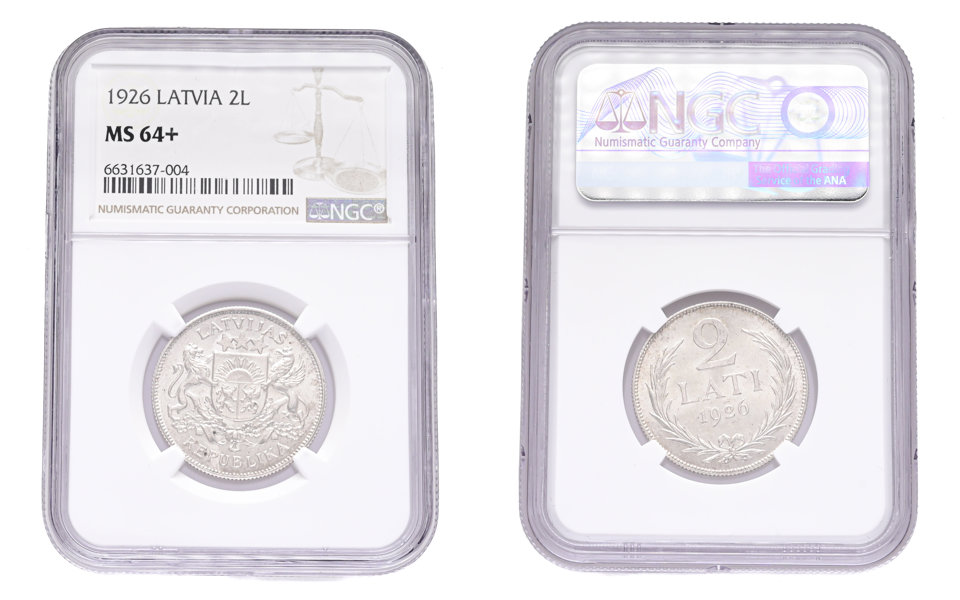 LETTLAND/LATVIA. 2 lati 1926