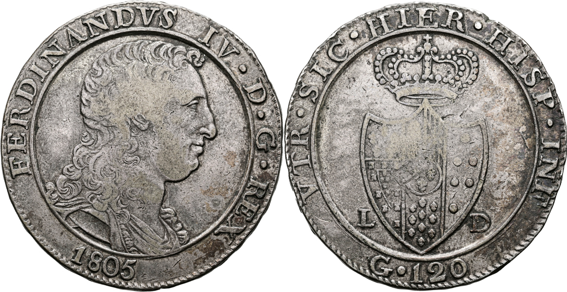 NEAPEL/NAPLES. 120 grana 1805