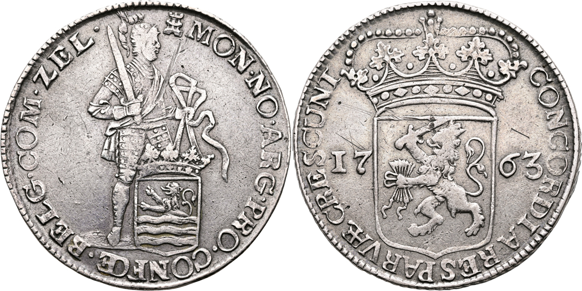 NEDERLÄNDERNA/THE NETHERLANDS. Zilveren dukaat 1763