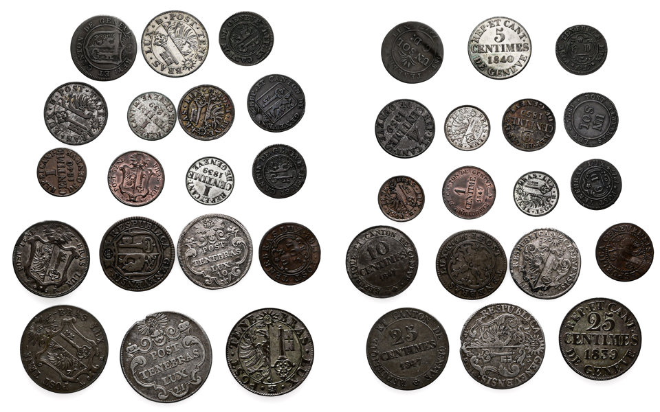 SCHWEIZ/SWITZERLAND. GENEVE. Lot of 18