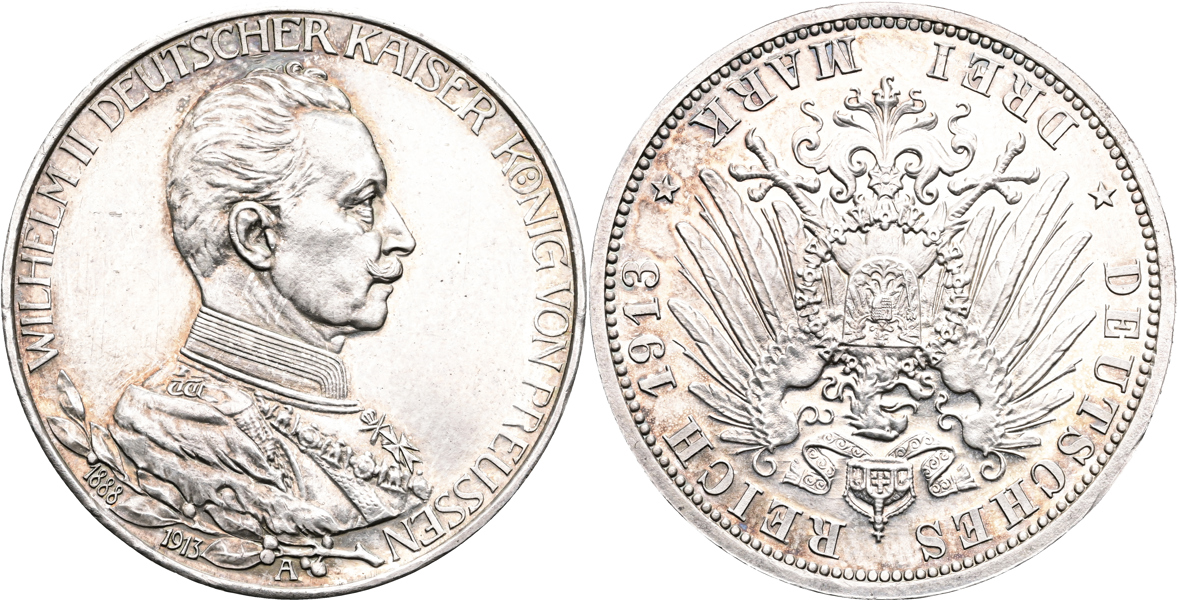 TYSKLAND/GERMANY. 3 mark 1913