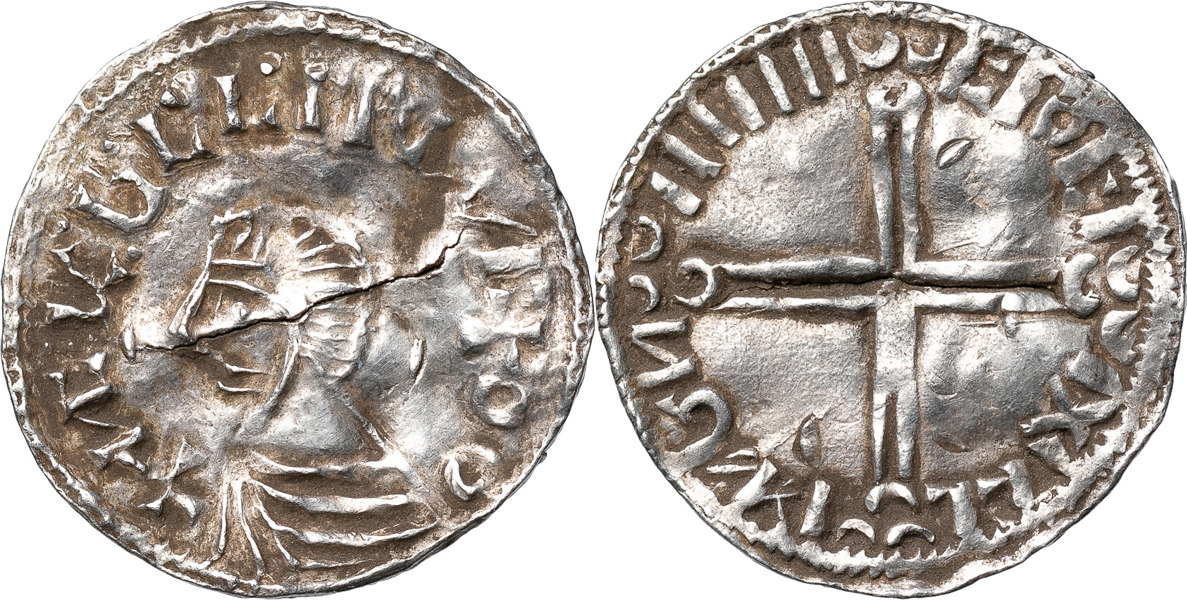SKANDINAVISKA IMITATIONER. SIGTUNA or LUND? Penning. Imitation of Æthelred II, Long Cross