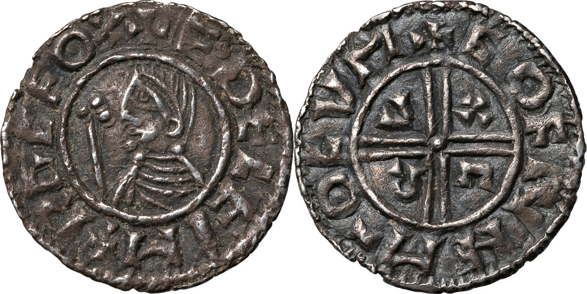SKANDINAVISKA IMITATIONER. Penning. Imitation of Æthelred II, Crux
