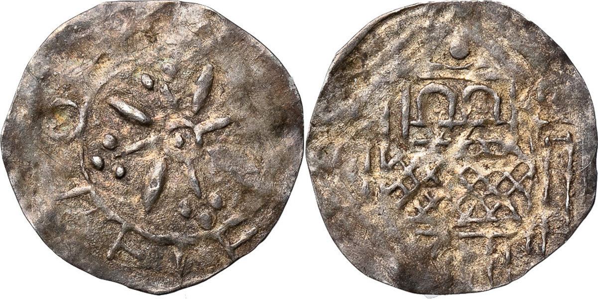 GOTLAND. VISBY. Penning med klöverkors)(kyrkobyggnad