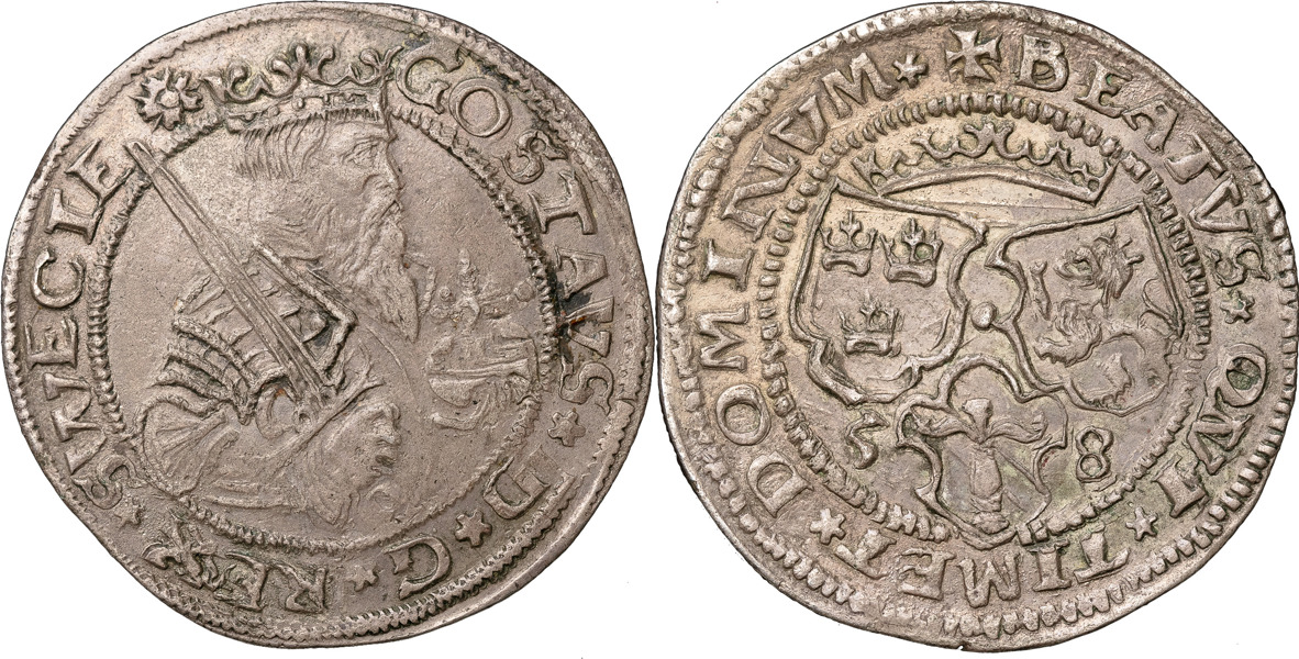 GUSTAV I (1521-1560). STOCKHOLM. Mark 1558