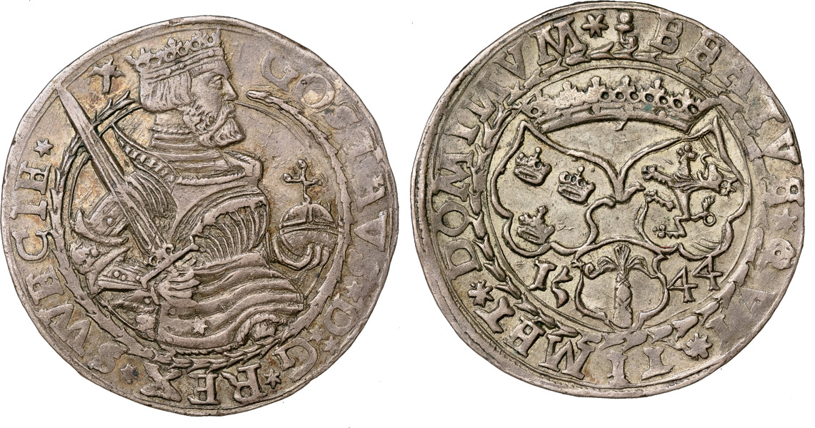 GUSTAV I (1521-1560). SVARTSJÖ. Mark 1544