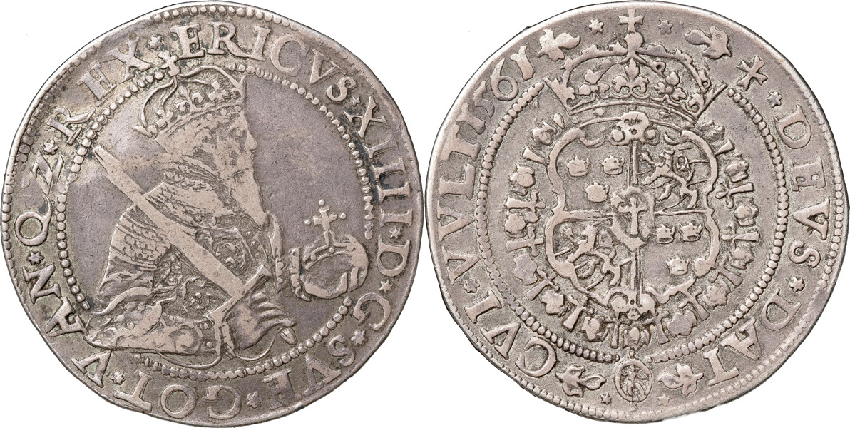 ERIK XIV (1560-1568). STOCKHOLM. Daler 1561