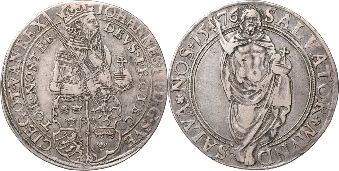 JOHAN III (1568-1592). STOCKHOLM. Daler 1576