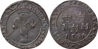 JOHAN III (1568-1592). STOCKHOLM. Mark 1591
