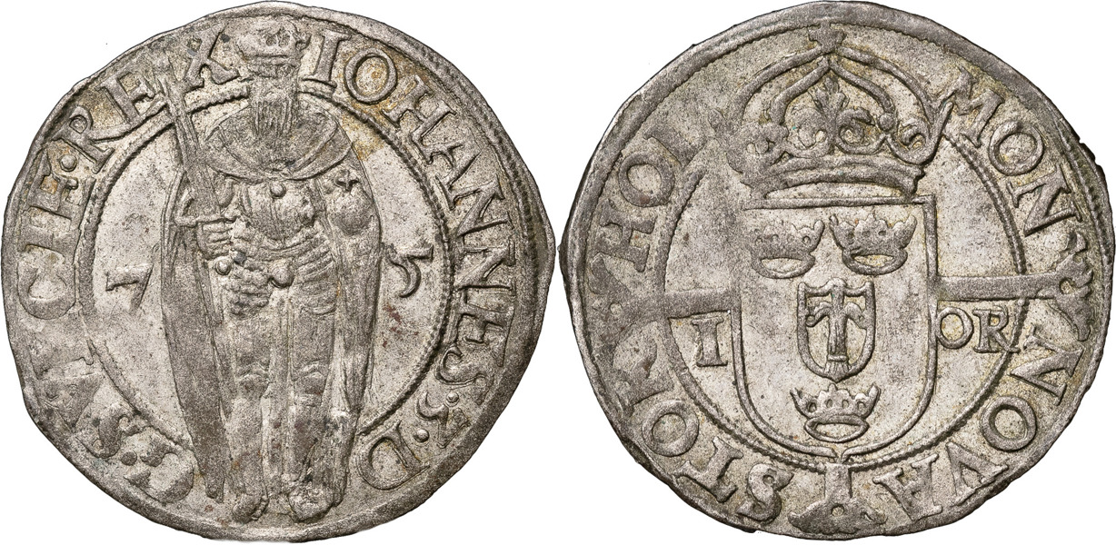 JOHAN III (1568-1592). STOCKHOLM. Öre 1575
