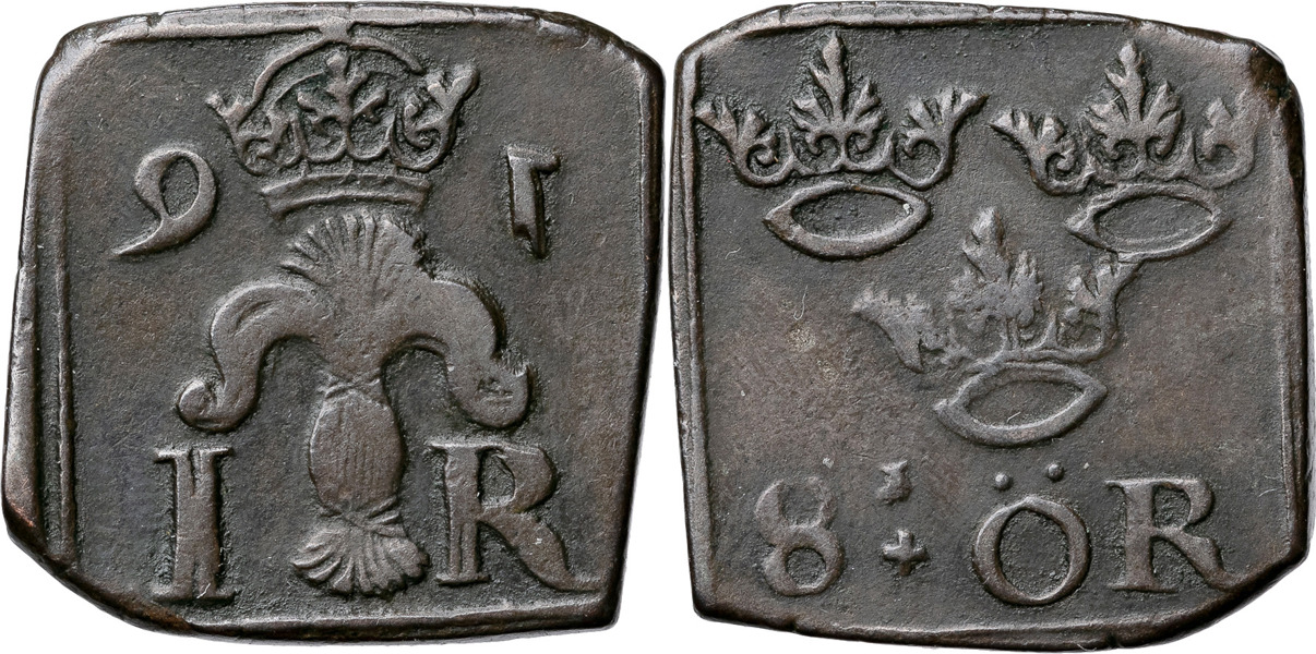 JOHAN III (1568-1592). STOCKHOLM. 8 öre (1 mark) 1591