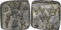 JOHAN III (1568-1592). STOCKHOLM. 4 öre 1590